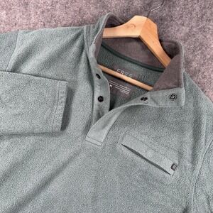 Free Fly Pullover Sweater Mens Medium Bamboo Fleece Outdoor Snap Front Warm